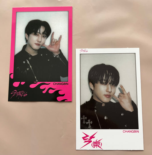 Stray Kids Rockstar Soundwave LD Printed Polaroid set Changbin